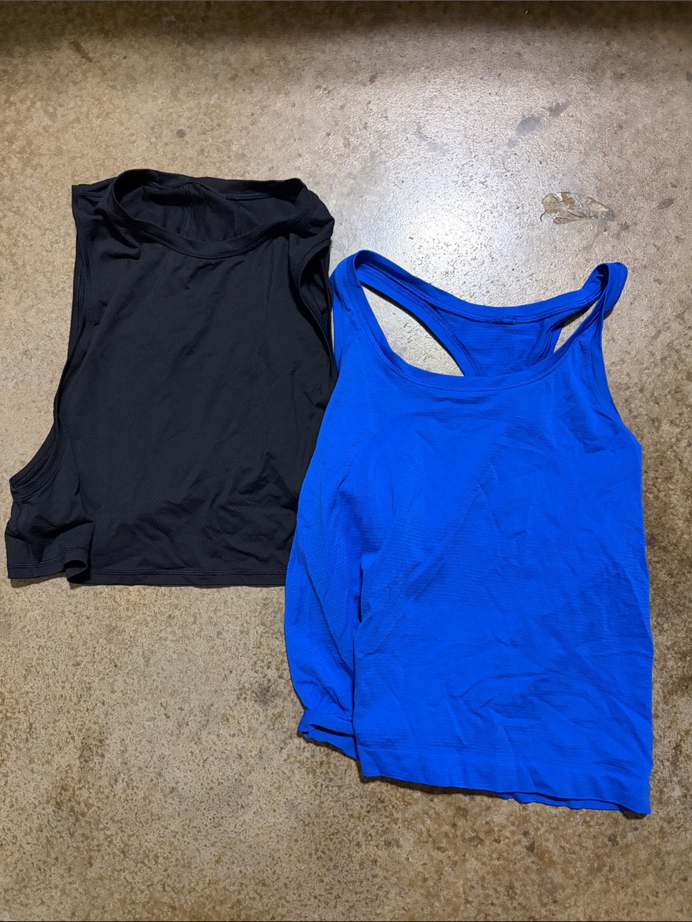 lululemon athletica Black & Royal Blue Racerback and High-Neck Tank Set